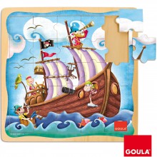 Puzzle Bateau pirate (25 pièces)  par Goula