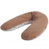 Coussin de grossesse éponge microfibre noisette