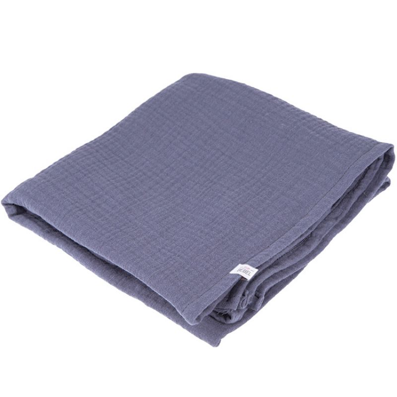 Lange en coton bleu blueberry (90 x 90 cm) BEBEL