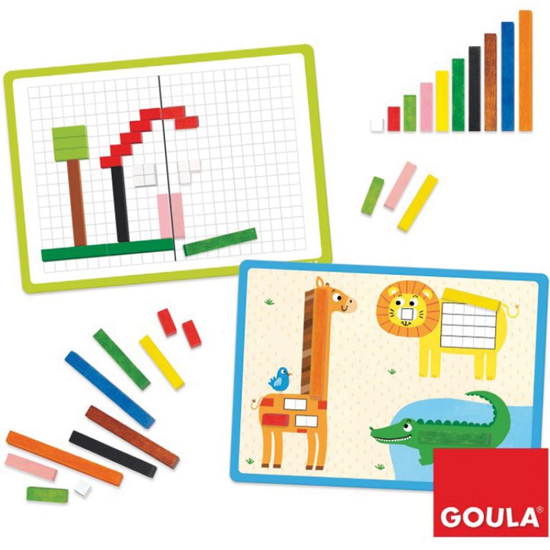Jeu apprendre à compter avec réglettes Goula