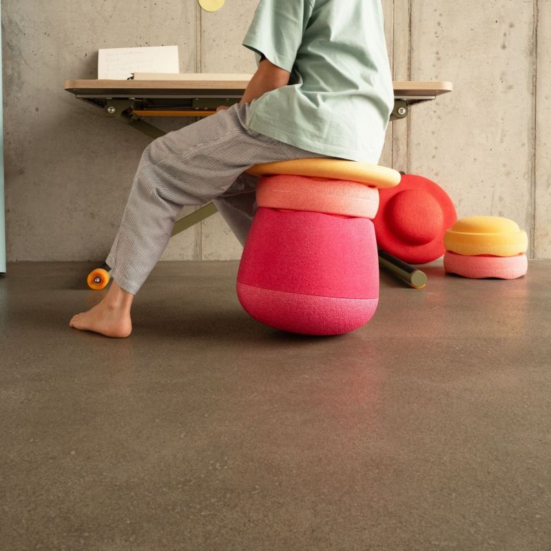 Tabouret enfant modulaire Base pink Stapelstein Produit 7