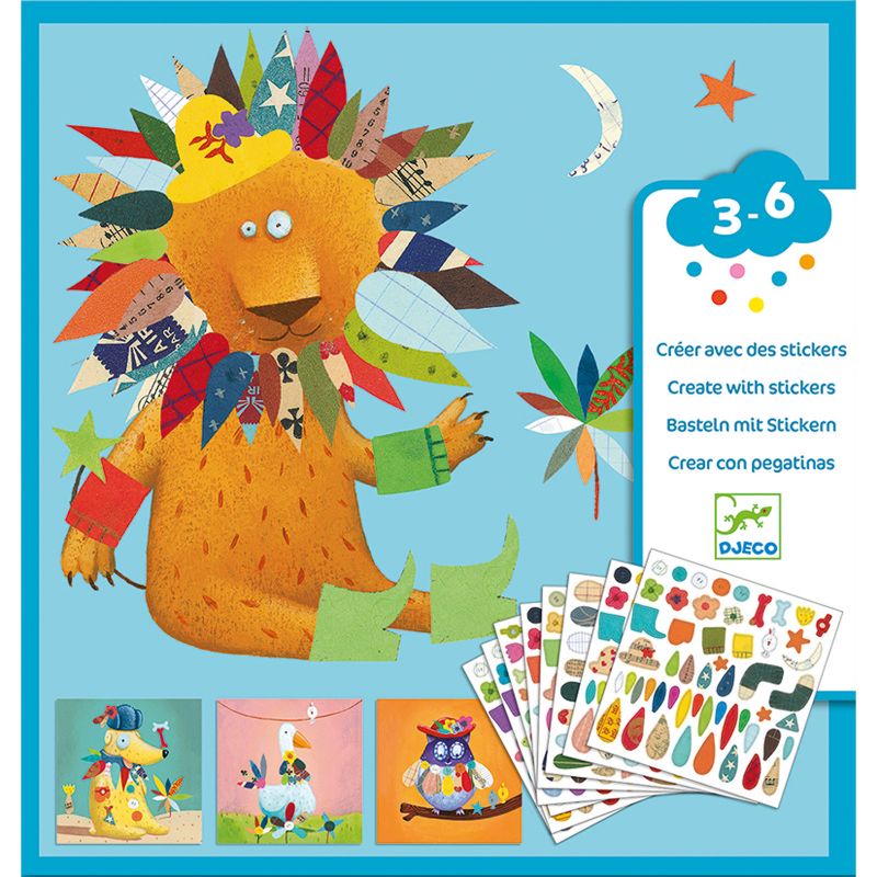 Kit de création autocollants Créer des animaux Djeco