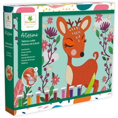 Coffret 10 tableaux à gratter Animaux de la forêt Sycomore