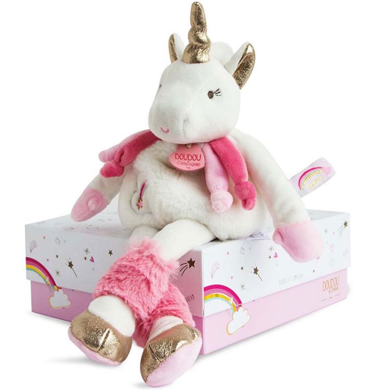 Coffret peluche Ma jolie licorne (22 cm) Doudou et Compagnie