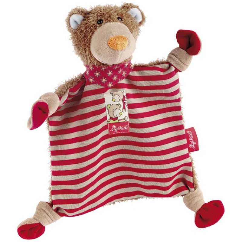 Doudou plat ours rouge Wild and Berry Bears (25 cm) Sigikid
