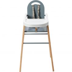 Chaise haute fixe Lili hybride bleu gris