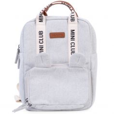 Sac à dos enfant Mini Club signature canvas off white - Childhome