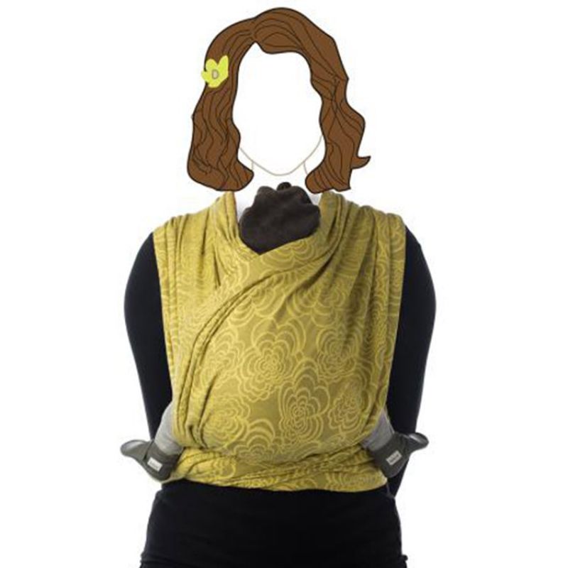 Echarpe de portage BB-Slen Jacquard coton bio marigold (4,9 mètres) Babylonia carriers