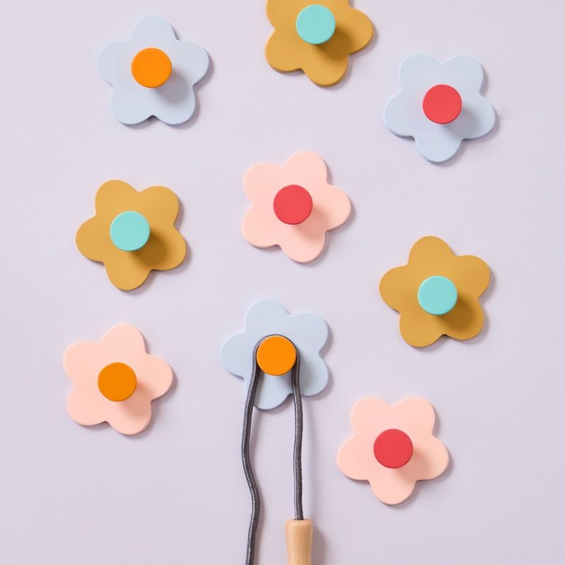 Patères murales Fleur Mix (3 pièces) Kid's Concept Ambiance 3