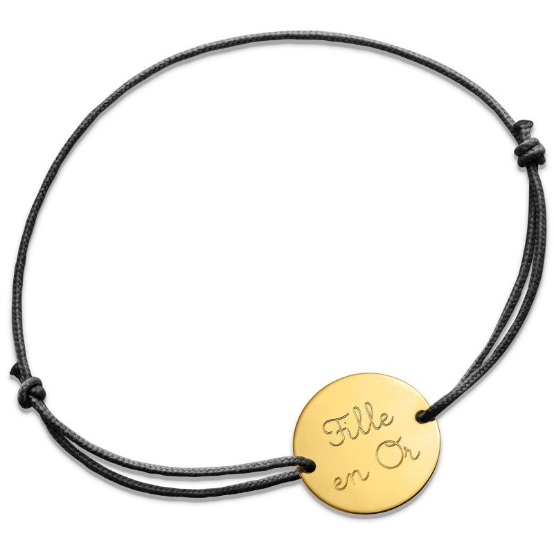 Bracelet cordon Fille en Or (or jaune 750°) Monnaie de Paris