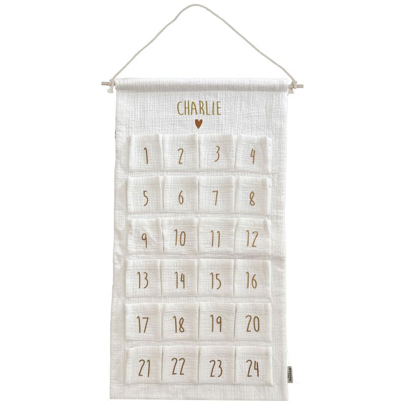 Calendrier de l'avent Gaze Ecru (personnalisable) Atelier Wagram Produit 1