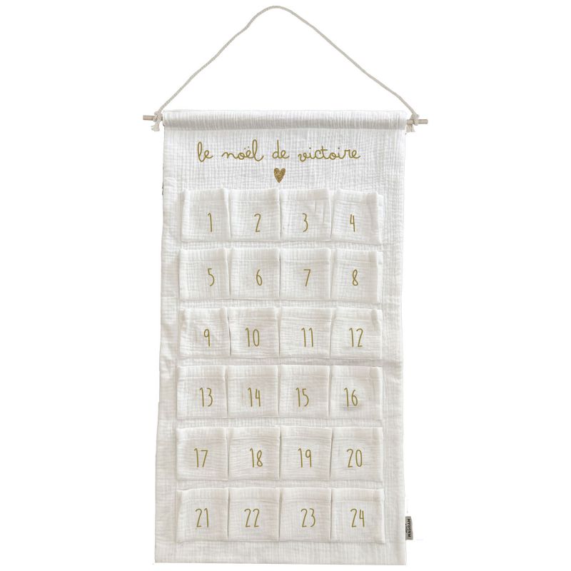 Calendrier de l'avent Gaze Ecru (personnalisable) Atelier Wagram Produit 3