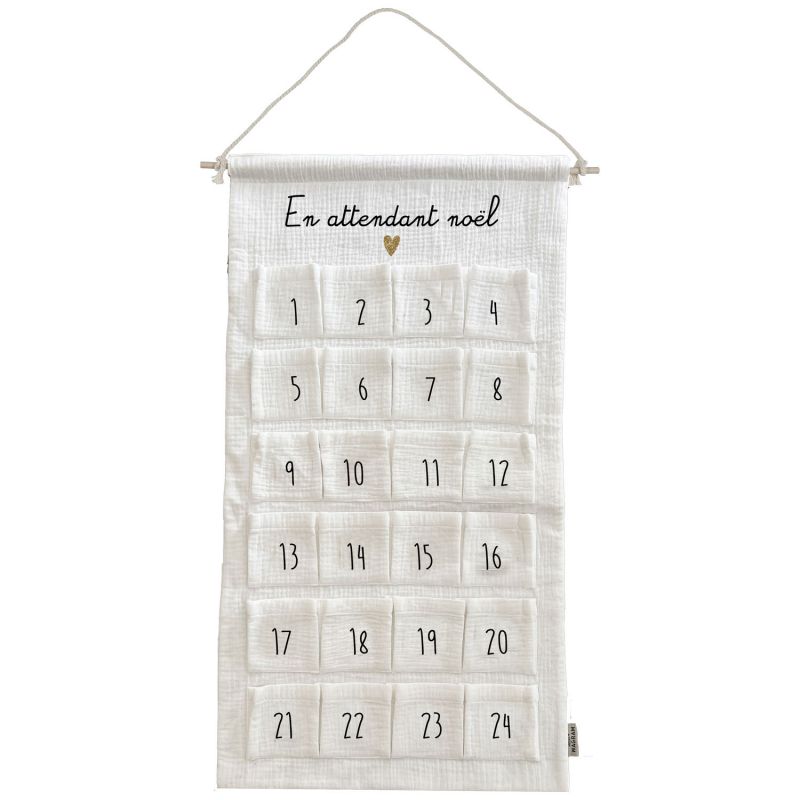 Calendrier de l'avent Gaze Ecru (personnalisable) Atelier Wagram Produit 4