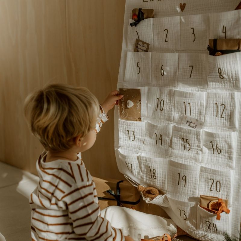 Calendrier de l'avent Gaze Ecru (personnalisable) Atelier Wagram Ambiance 7
