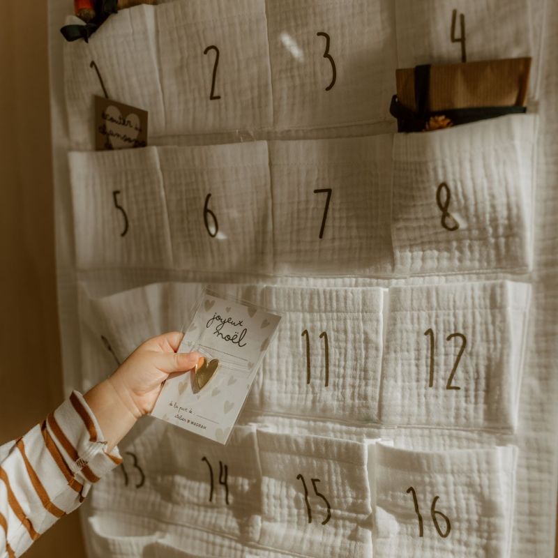Calendrier de l'avent Gaze Ecru (personnalisable) Atelier Wagram Ambiance 8