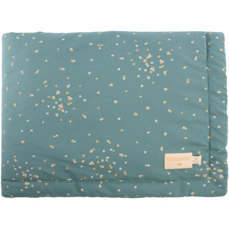 Mini couverture bébé Laponia Gold Confetti Vert (70 x 70 cm) Nobodinoz