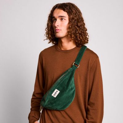 Sac banane Sasha L Velours Sapin