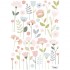 Planche de stickers A3 de fleurs tiges - Lilipinso