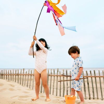 Combinaison anti-UV manches longues Papillons (3-4 ans)