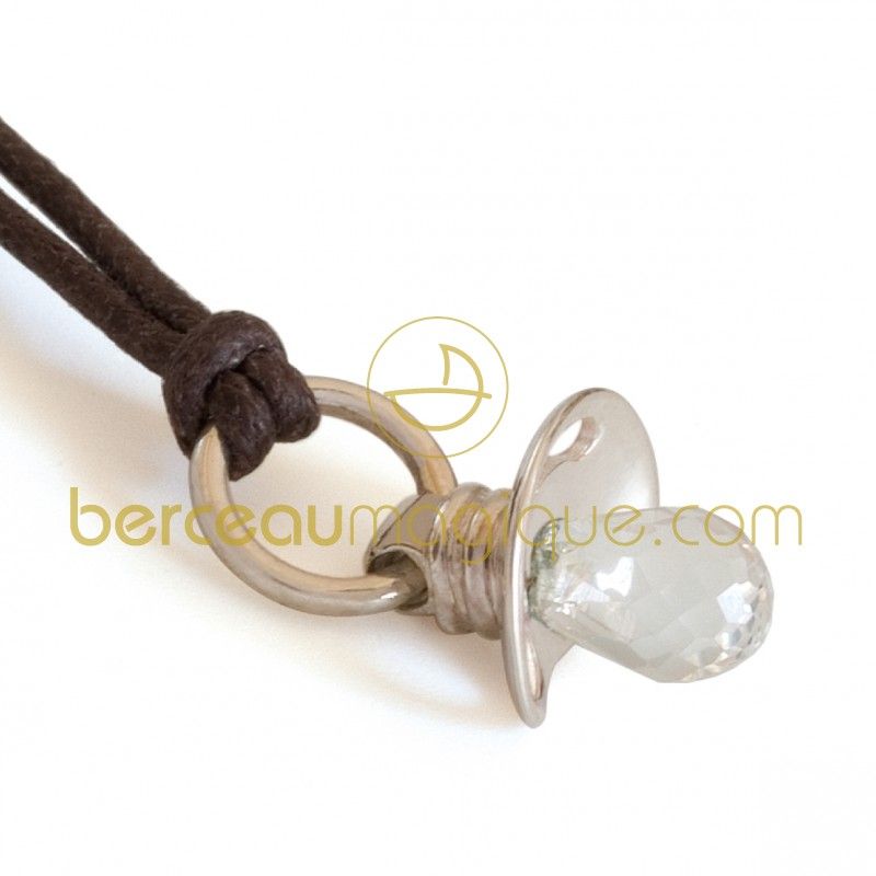Pendentif Dummy Cristal de roche (Argent) Mikado