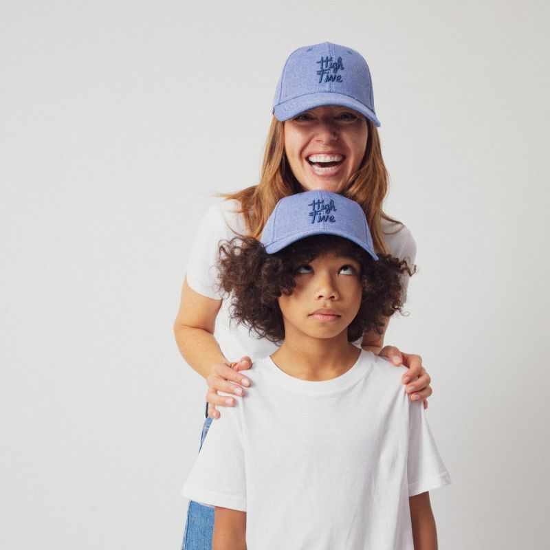 Casquette enfant High Five denim bleu (7-12 ans) Chamaye Ambiance 4