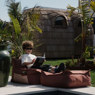 Fauteuil pouf et repose-pieds Pomegranate Outdoor