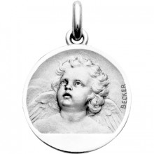Médaille Ange Becker  (or blanc 750°)  par Becker