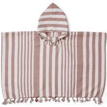 Poncho de bain en coton bio Roomie dark rose (1-2 ans)  par Liewood