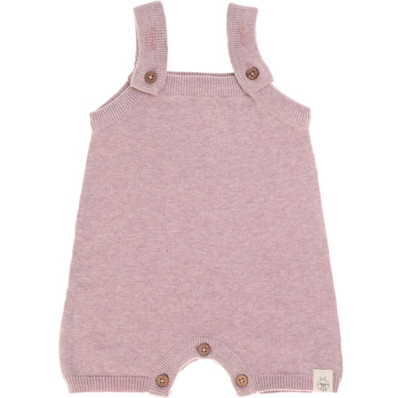 Combishort tricotée en coton bio GOTS rose (0-2 mois) Lässig