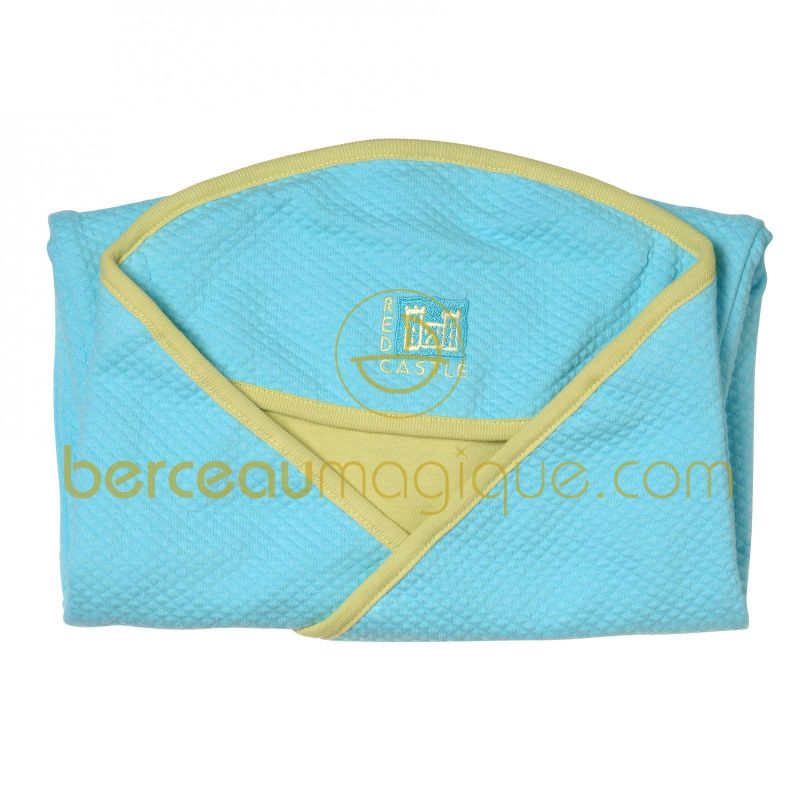 Babynomade fleur de coton turquoise et vert citron (taille 1 :  66 x 85 cm) Red Castle