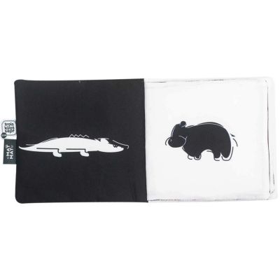 Livre noir et blanc en tissu Tam Tam