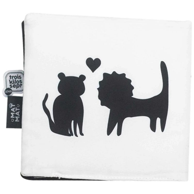 Livre noir et blanc en tissu Tam Tam Trois Kilos Sept Produit 3