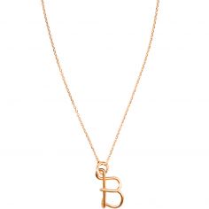 Collier chaîne La petite majuscule goldfilled rose (personnalisable) - Padam Padam