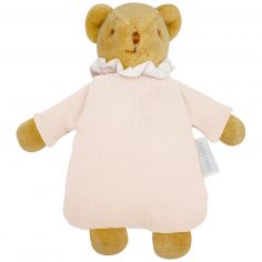Doudou avec hochet Ours Rose poudré - Trousselier