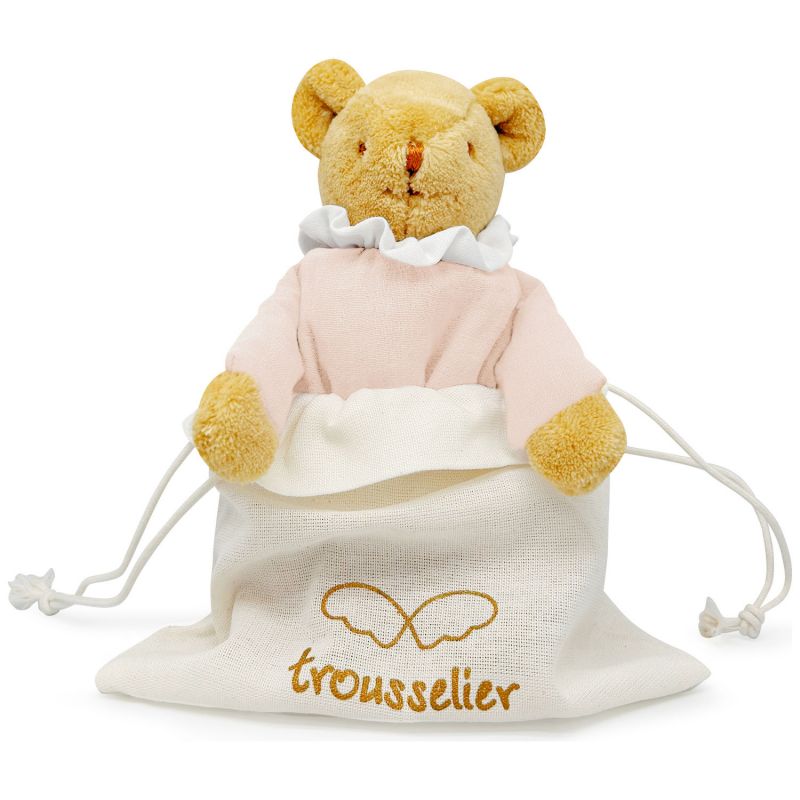 Doudou avec hochet Ours Rose poudré Trousselier Produit 4