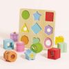 Formes sensorielles arc-en-ciel en bois FSC Le Toy Van Ambiance 5