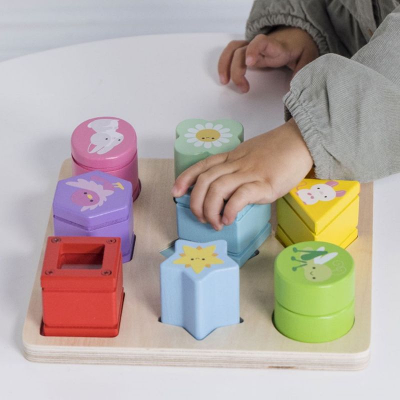 Formes sensorielles arc-en-ciel en bois FSC Le Toy Van Ambiance 2