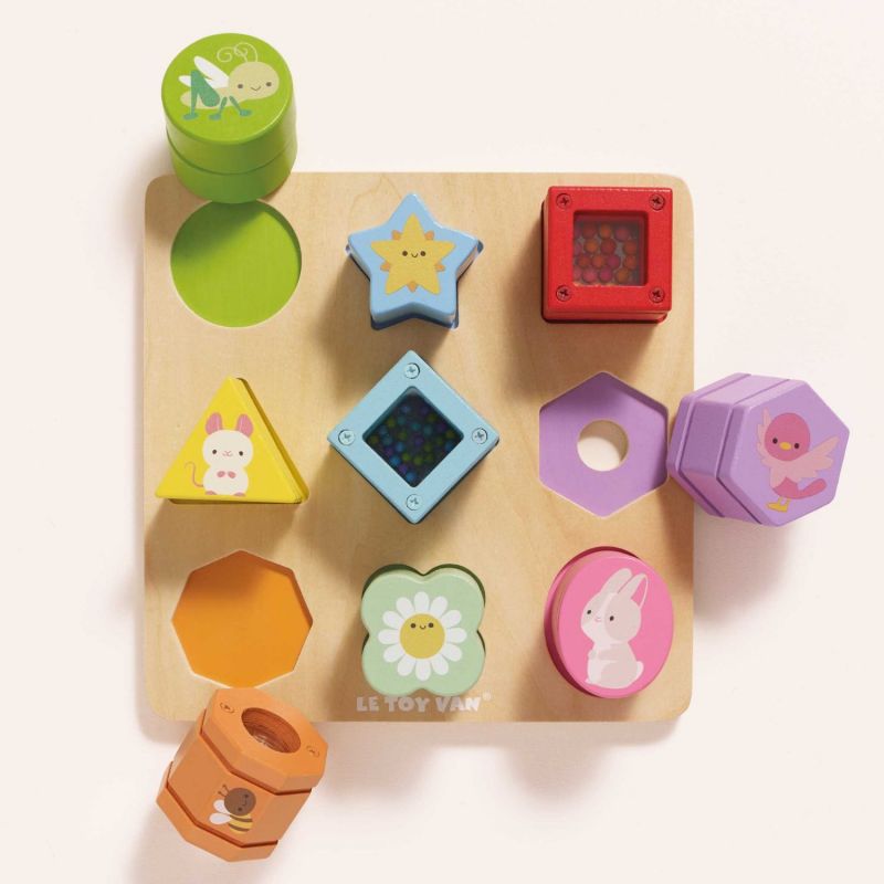 Formes sensorielles arc-en-ciel en bois FSC Le Toy Van Ambiance 4