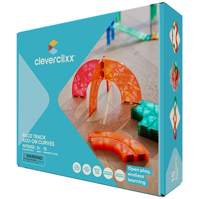Extension Circuit de voitures Curves Intense (15 pièces) Cleverclixx Packaging 1