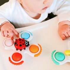 Lot de 3 toupies à ventouse