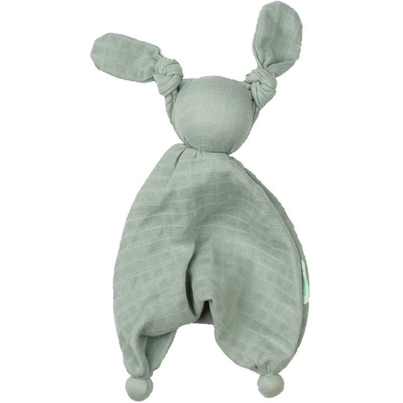 Doudou plat en mousseline Floppy vert d'eau Hoppa