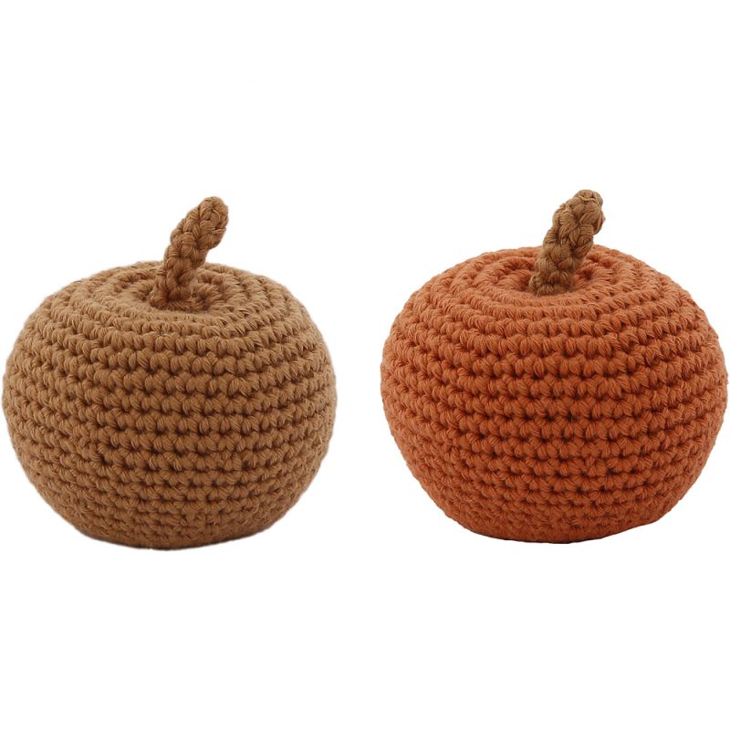 Lot de 2 pommes hochets marron (7 cm) Patti Oslo