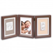 Cadre photo empreinte Double Print Frame marron  par Baby Art