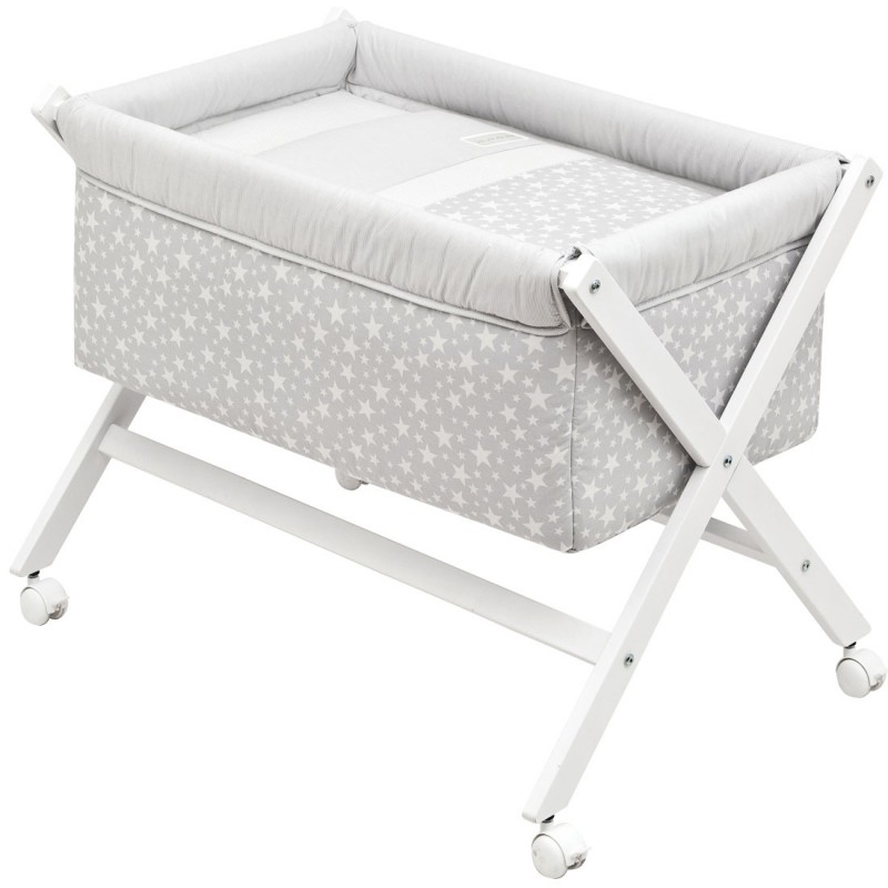 Berceau ciseaux en bois Star Gris Cambrass