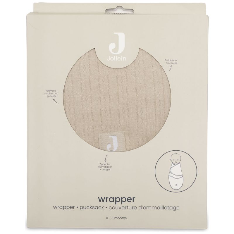 Couverture d'emmaillotage Ajour Sand (0-3 mois) Jollein Packaging 4