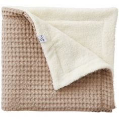 Couverture polaire en coton gaufré Latte (75 x 120 cm) - BB & Co