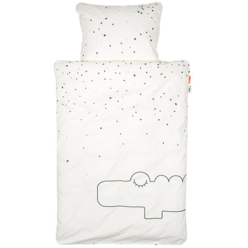 Parure de lit en coton bio Crocodile (100 x 140 cm) Done by Deer
