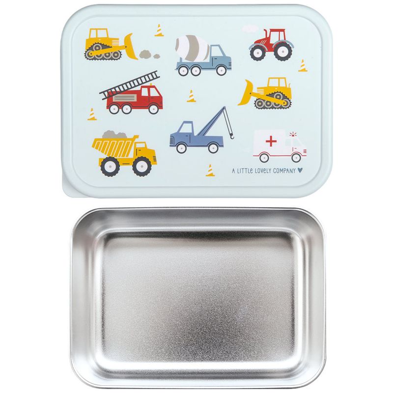 Lunch box en acier inoxydable Véhicules A Little Lovely Company Produit ouvert 4