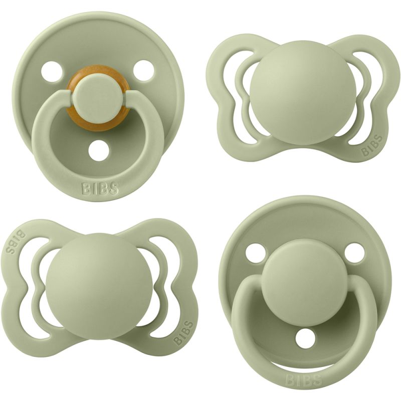 Coffret de 4 sucettes Try It Sage (0-6 mois) BIBS Produit 1 grande taille