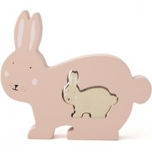 Puzzle bébé à encastrer en bois lapin Mrs. Rabbit  par Trixie